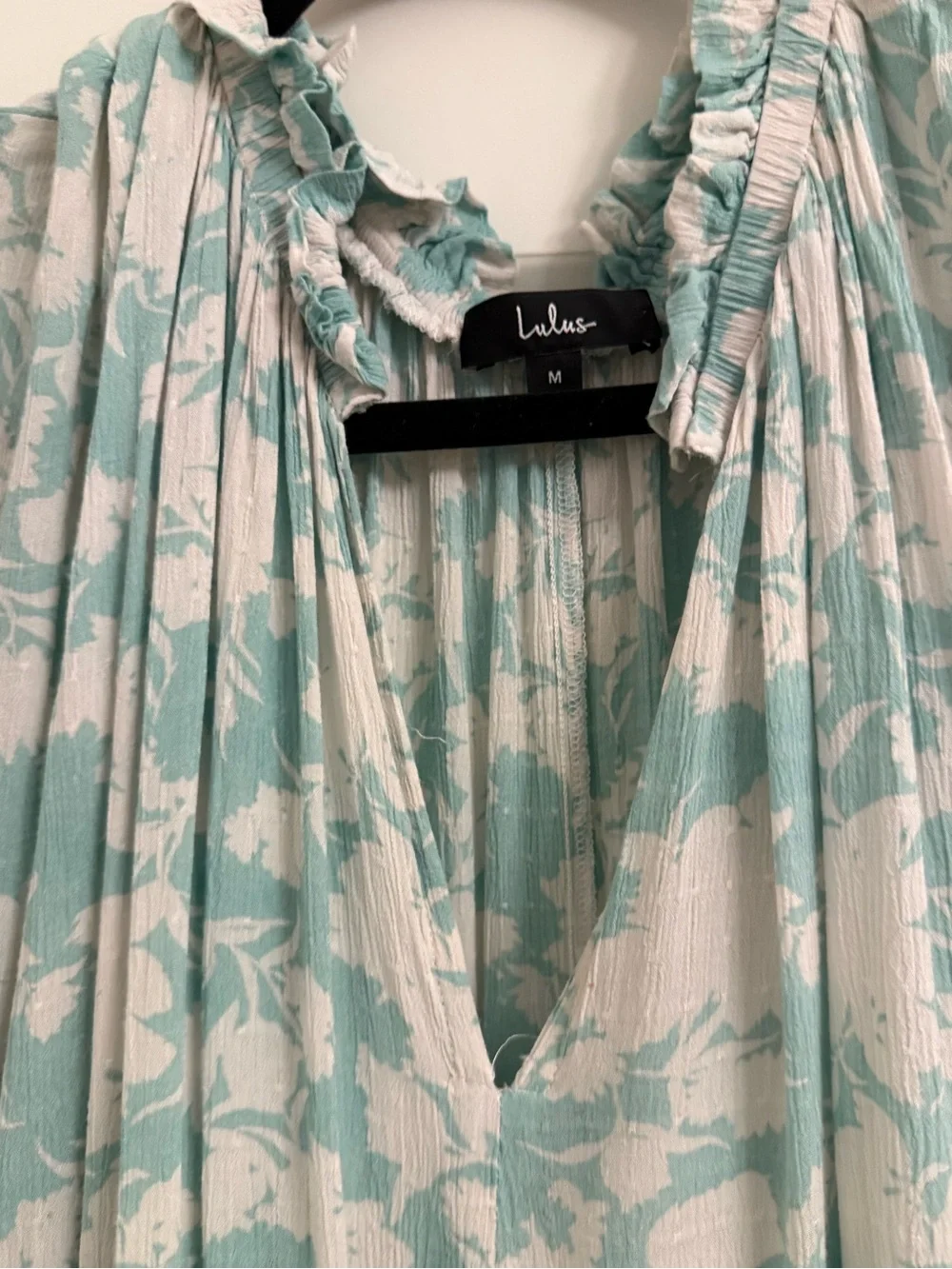 Lulus Soft Heart Mint Floral Print Long Sleeve Tiered Maxi Dress